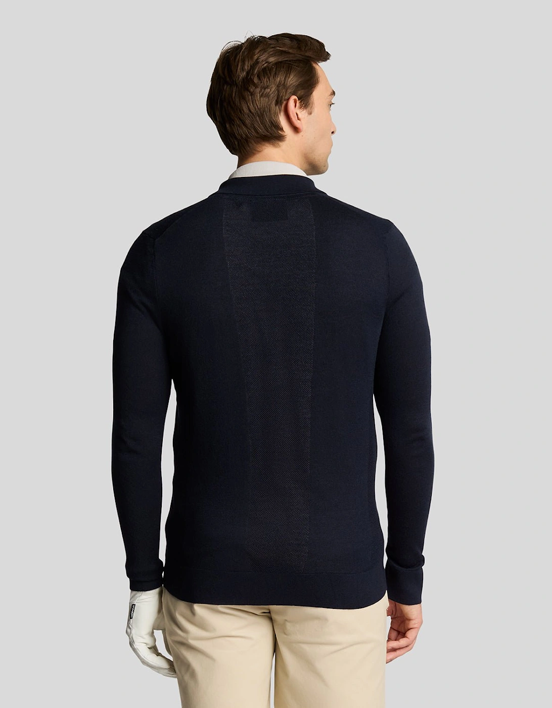 Golf Lightweight Knitted Collared Cardigan