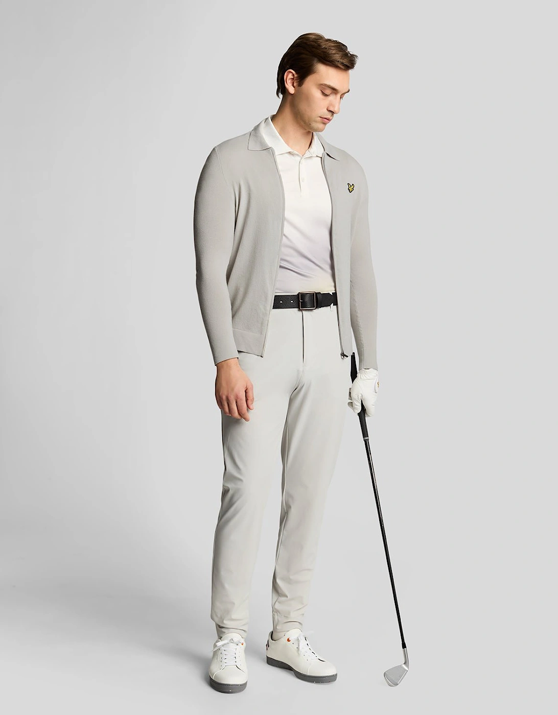 Golf Lightweight Knitted Collared Cardigan