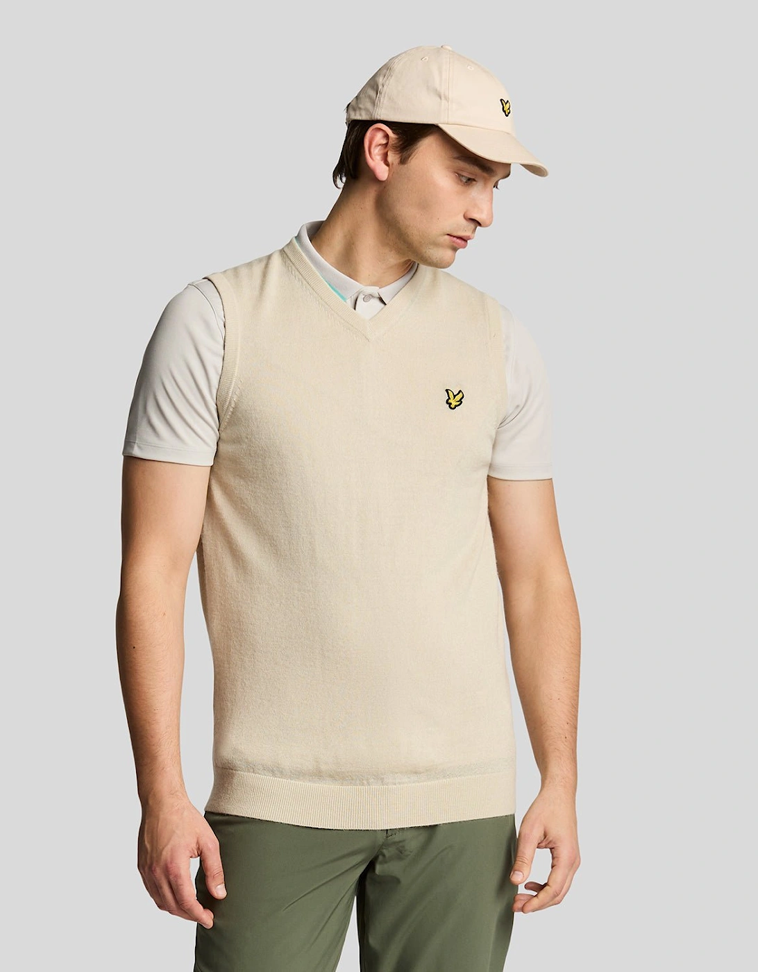 Lyle And Scott Men's Wool Blend Vest - Cream - Size: 44