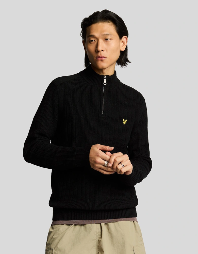 Ribbed 1/4 Zip Jumper