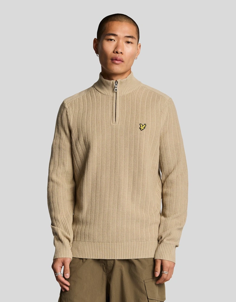 Ribbed 1/4 Zip Jumper