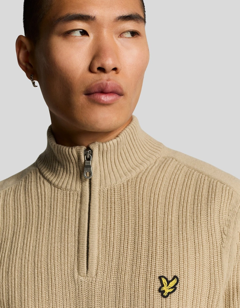 Ribbed 1/4 Zip Jumper