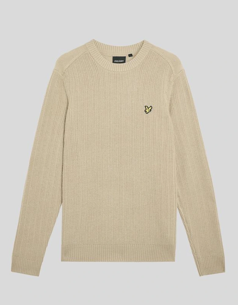 Ribbed Crew Neck Jumper