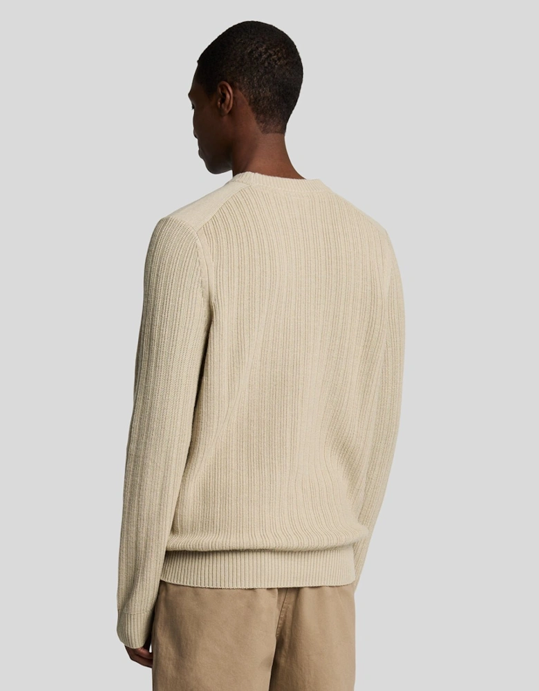 Ribbed Crew Neck Jumper