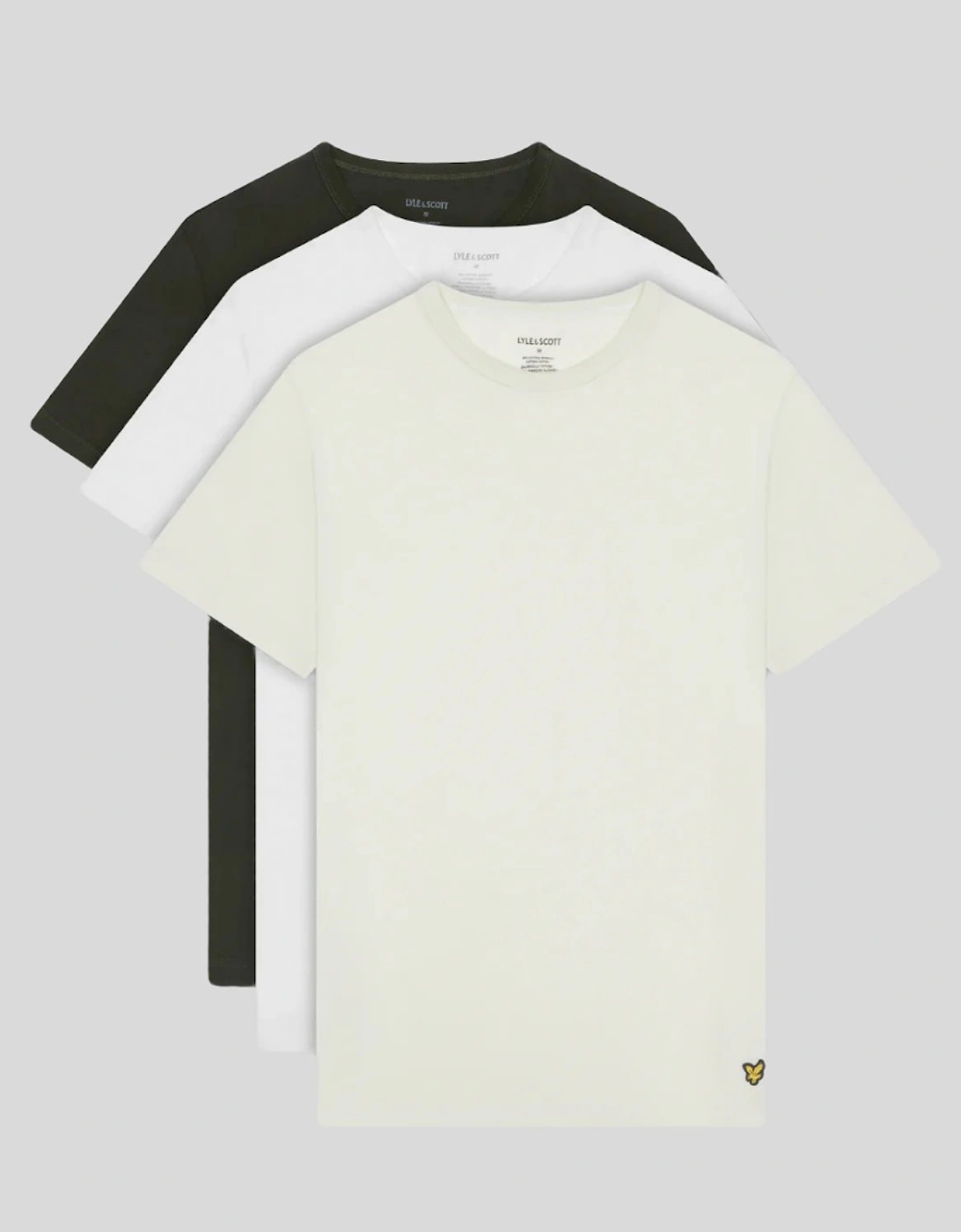 Lyle And Scott Men's Basic 3 Pack T-Shirt - White - Size: 44/Regular
