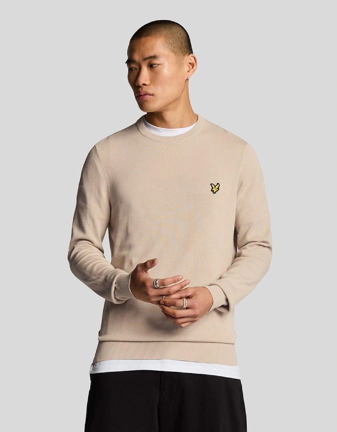 Lyle And Scott Men's Grey Cotton Crew Neck Jumper  34 Xs