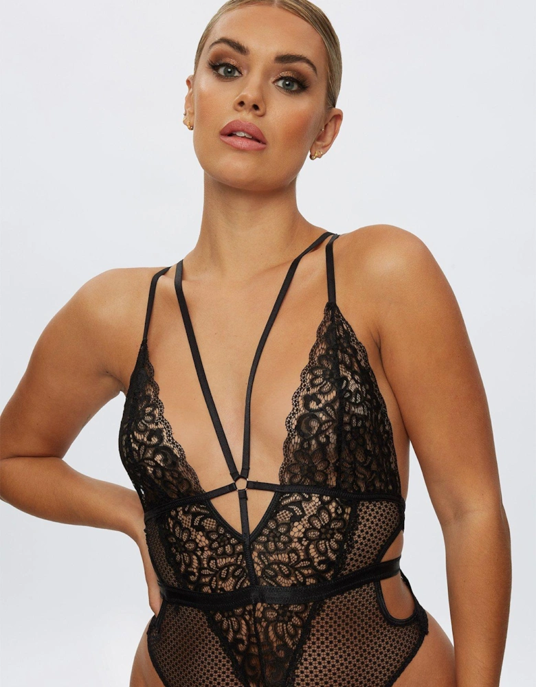 The Obsession Crotchless Body - Black