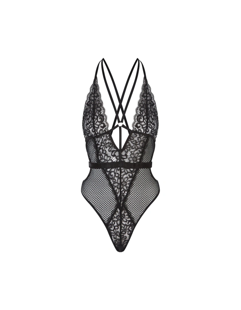 The Obsession Crotchless Body - Black