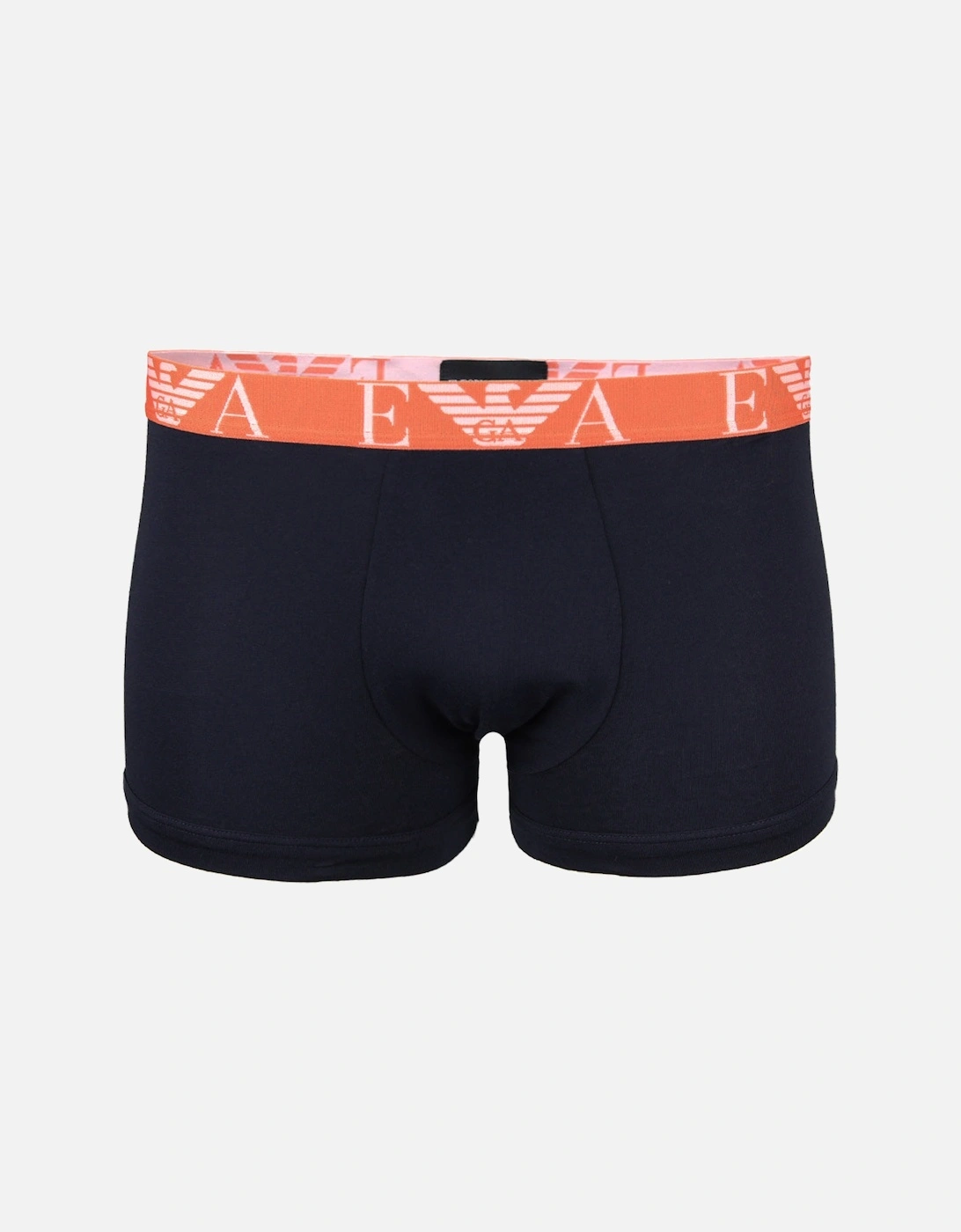 3-Pack Bold Monogram Boxer Trunks, Armani Blue