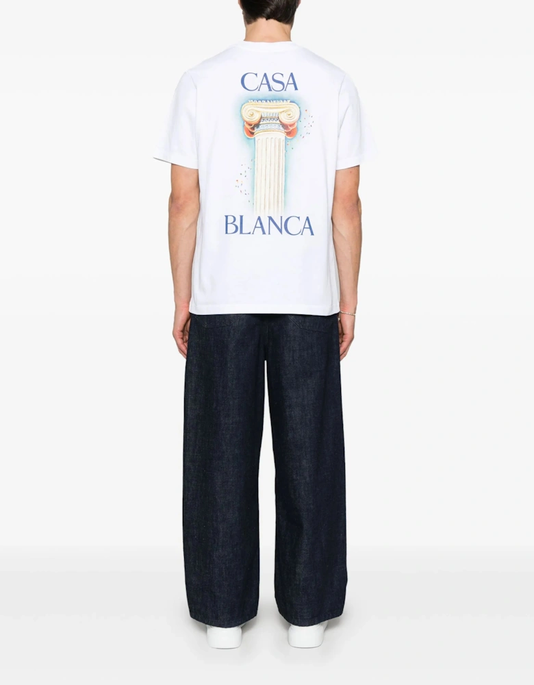 La Columne Printed T-Shirt in White