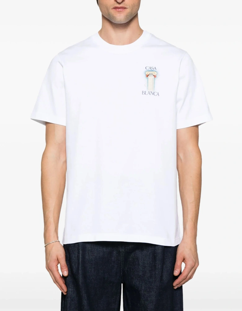 La Columne Printed T-Shirt in White