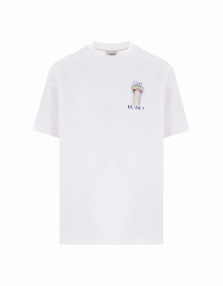 La Columne Printed T-Shirt in White