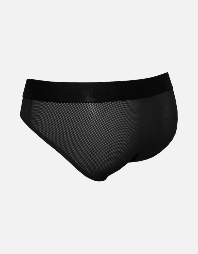 Mesh Micro Stretch Mini Brief, Black