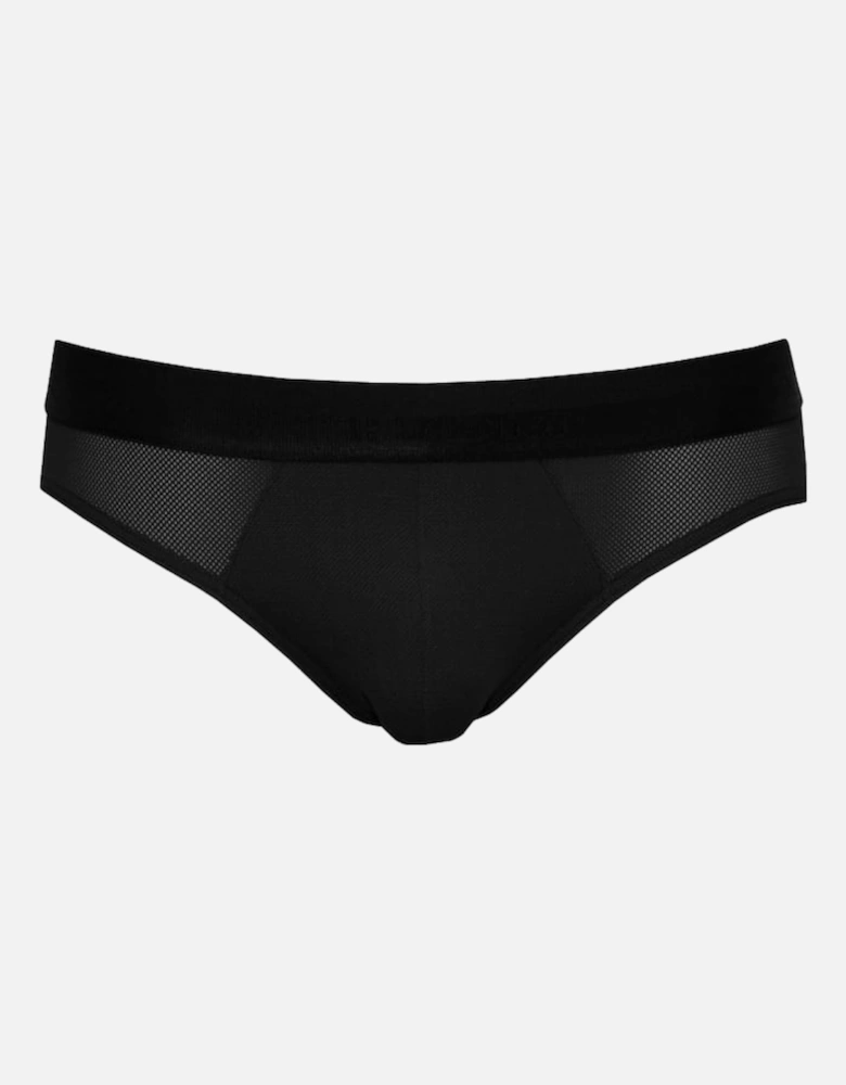 Mesh Micro Stretch Mini Brief, Black