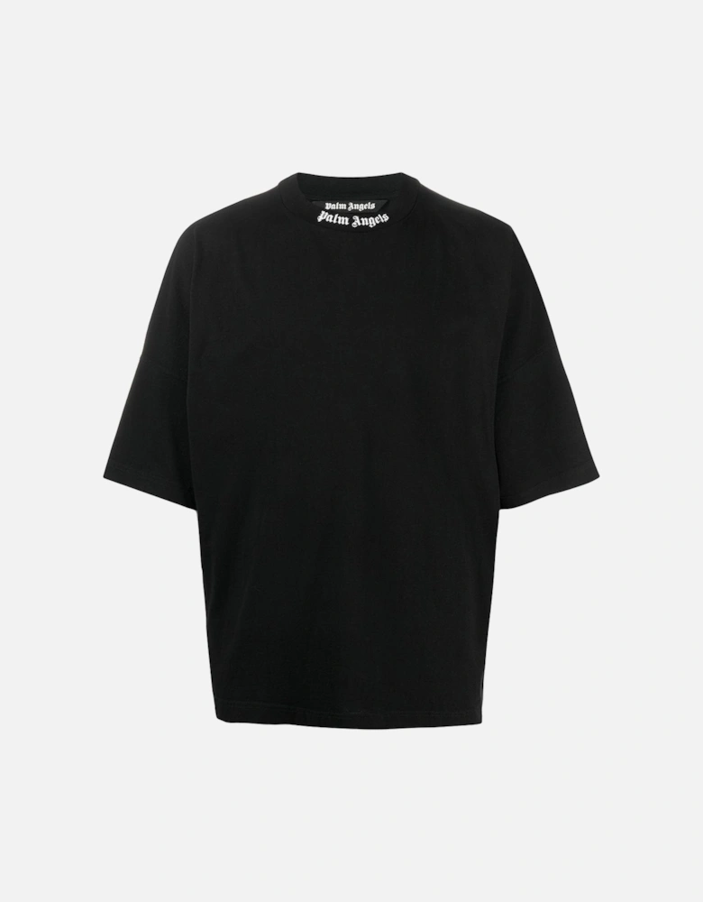 Oversized Mock Neck T-shirt Black