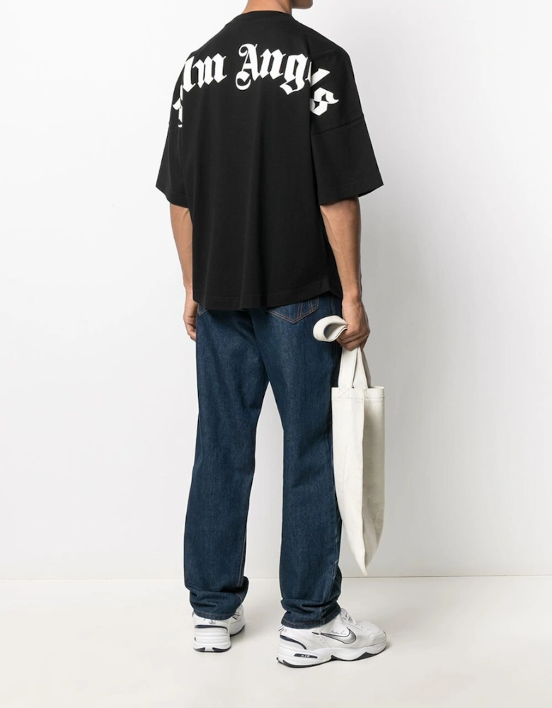 Oversized Mock Neck T-shirt Black