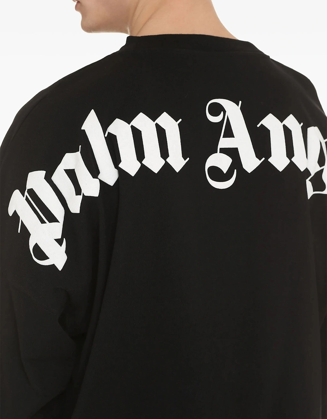 Classic Logo Print Long Sleeved T-Shirt in Black