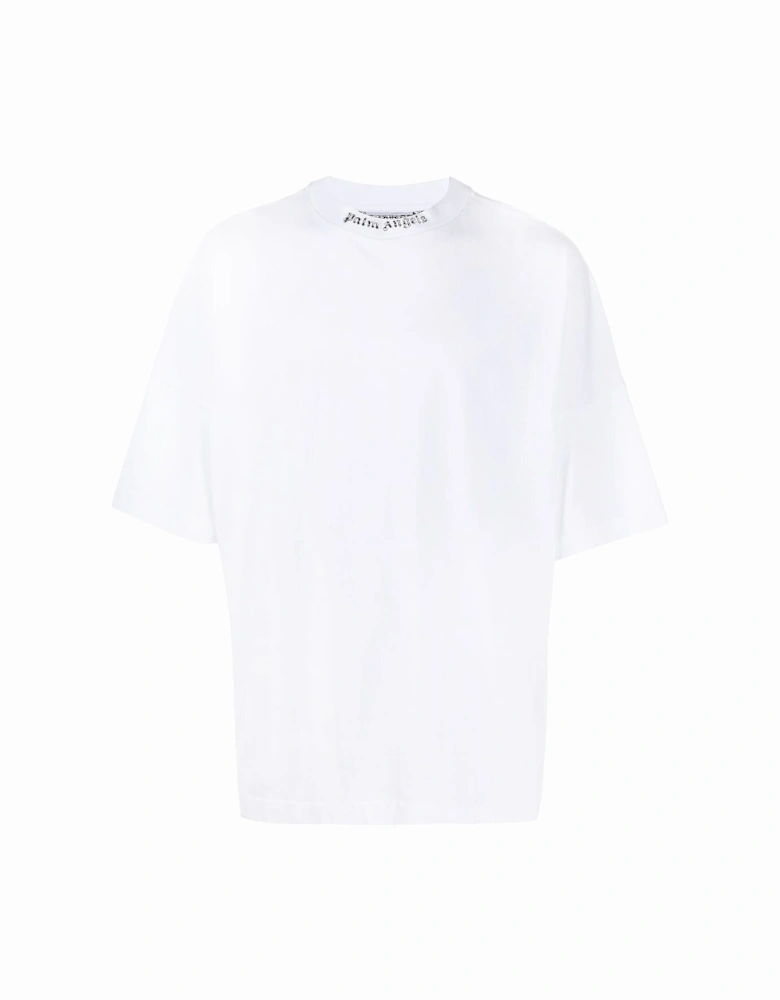 Oversized Mock Neck T-shirt in White