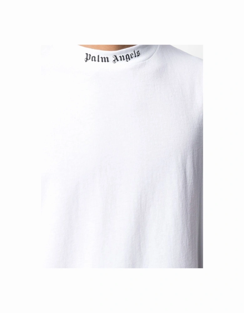 Oversized Mock Neck T-shirt in White