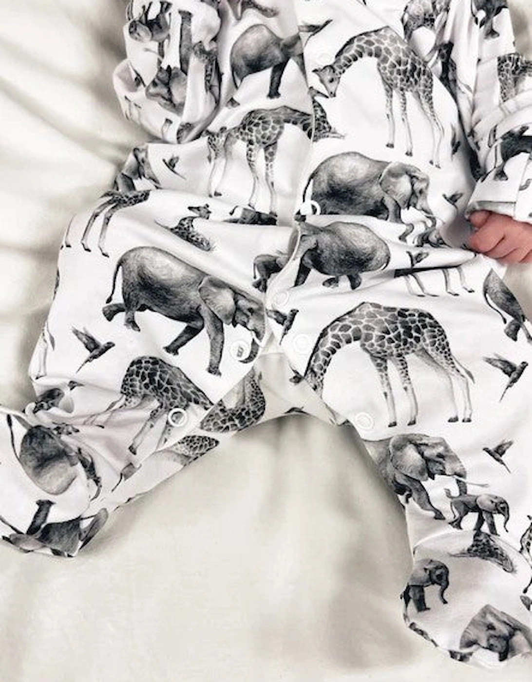 Safari cotton sleepsuit