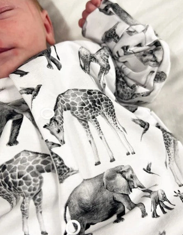 Safari cotton sleepsuit