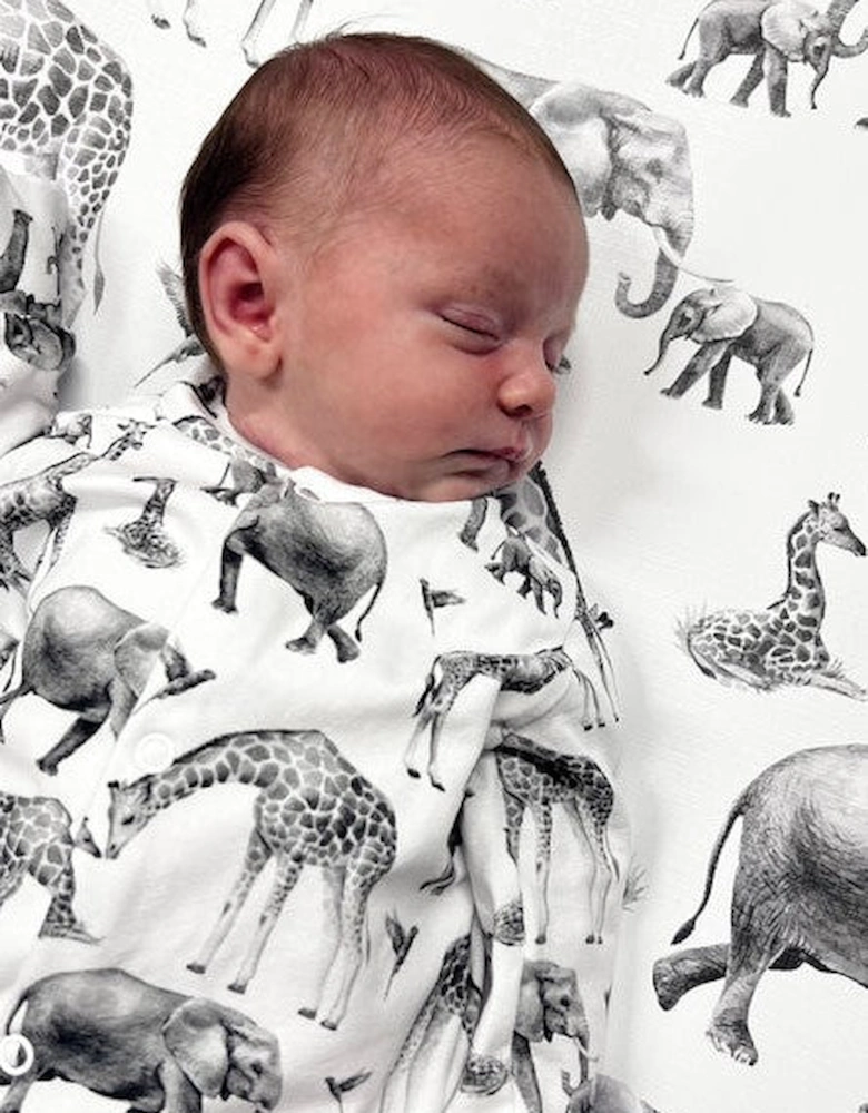 Safari cotton sleepsuit