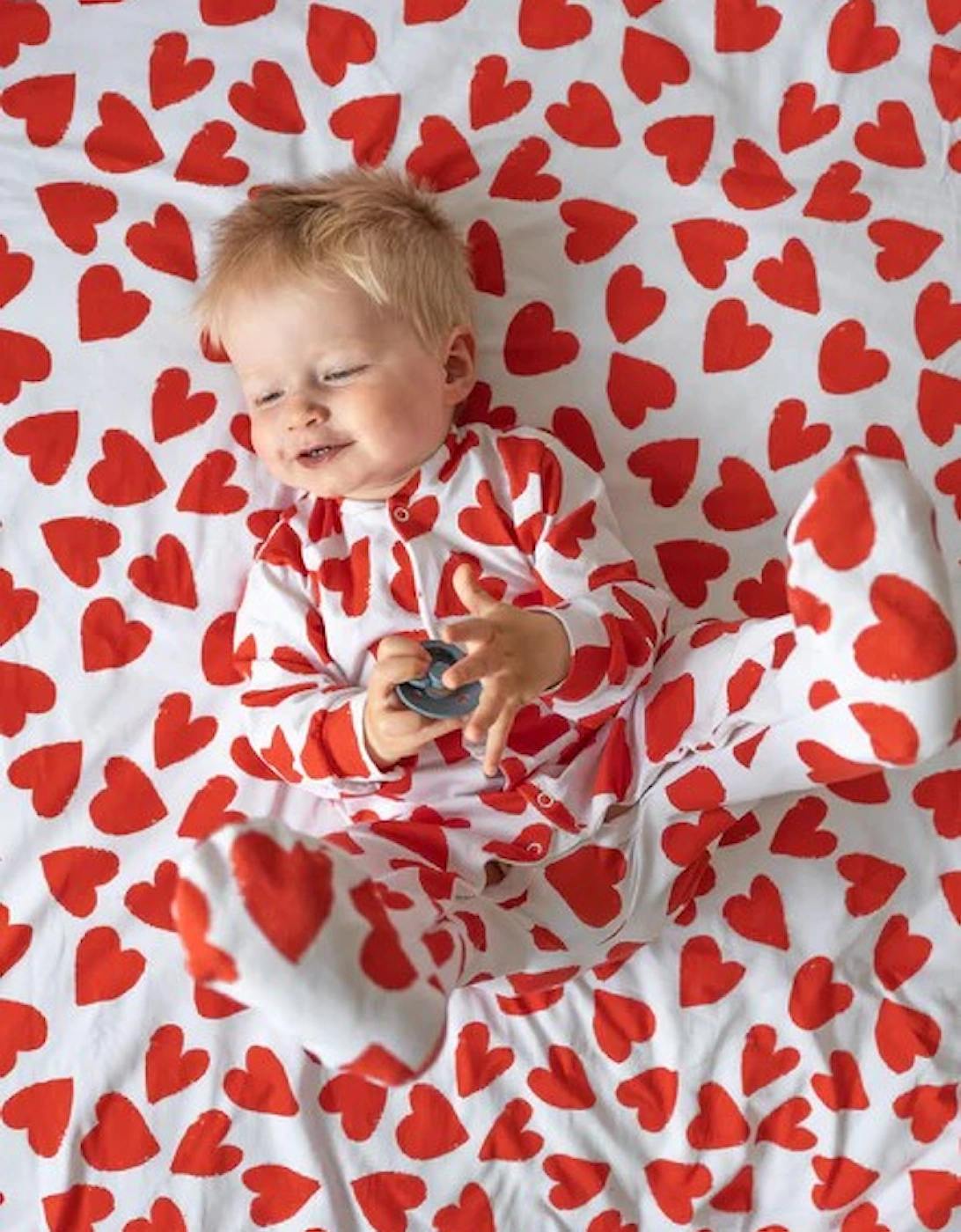 Love Heart cotton sleepsuit