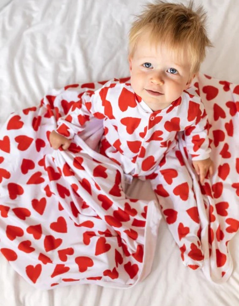 Love Heart cotton sleepsuit