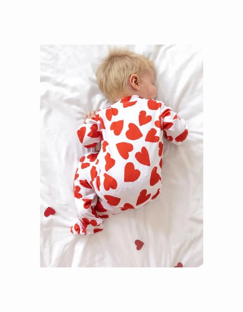 Love Heart cotton sleepsuit