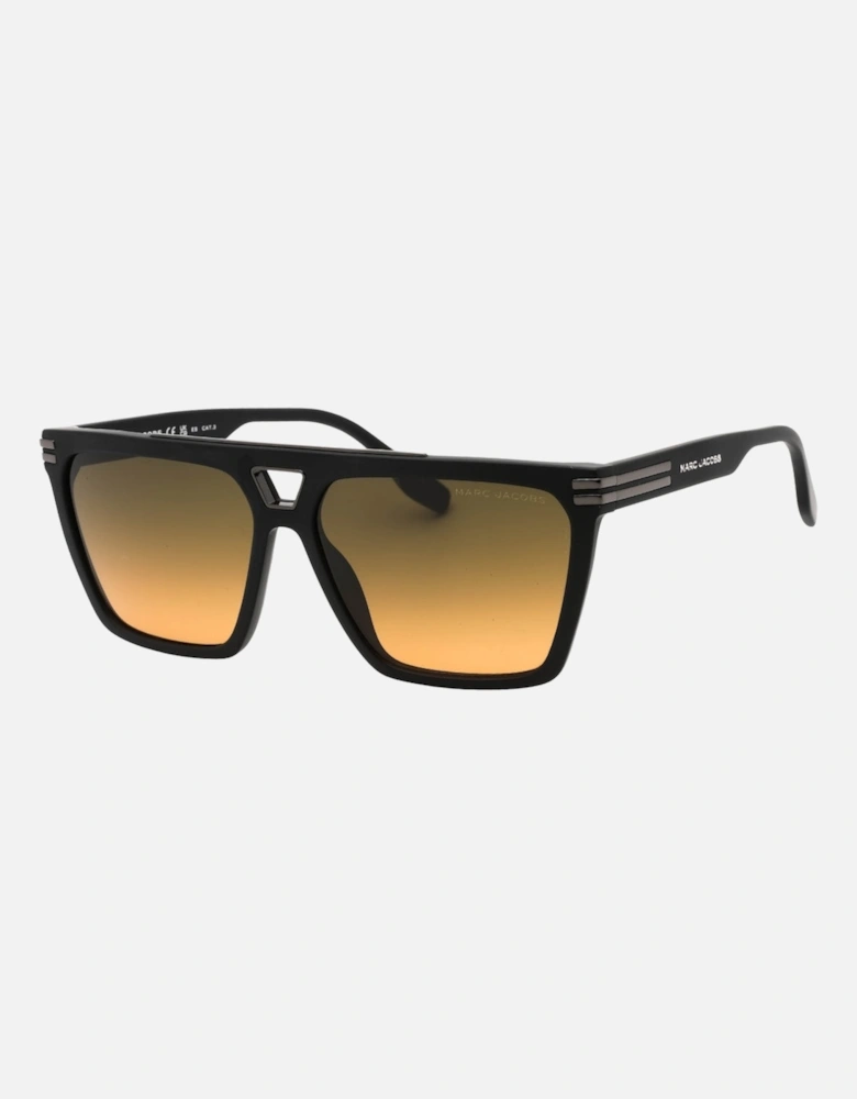 Gradient Brown SF Lens Matte Black Sunglasses