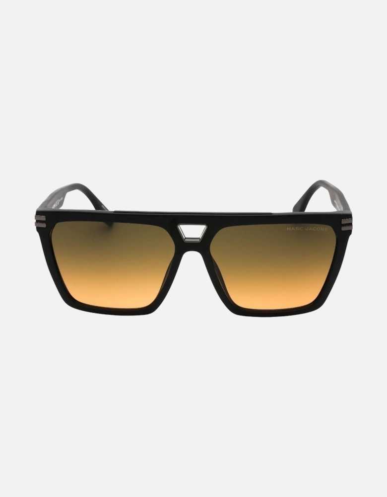 Gradient Brown SF Lens Matte Black Sunglasses