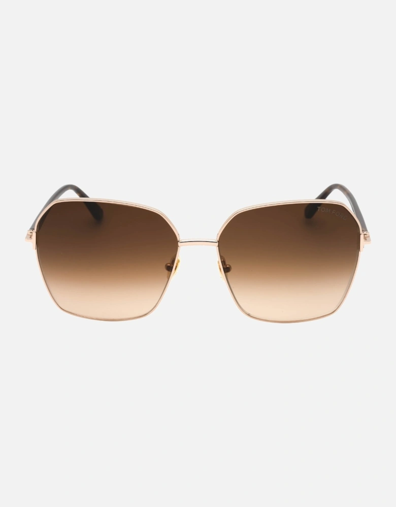 Gradient Brown Lens Dark Havana Sunglasses