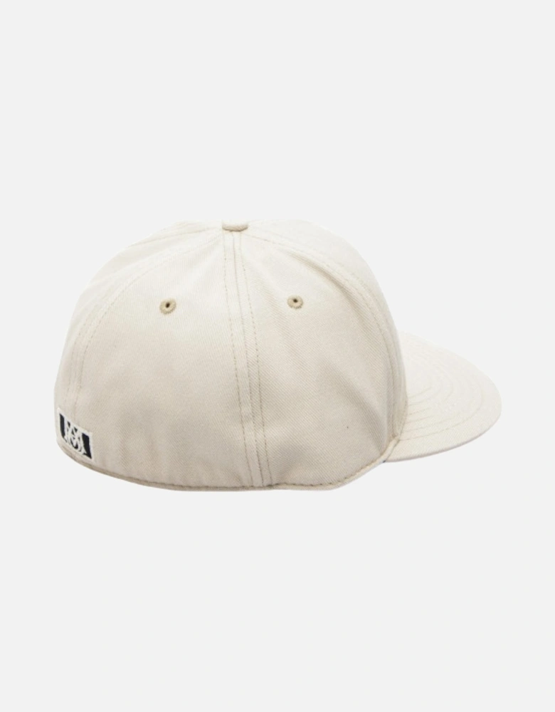 Baseball Design Tan Beige Fitted Hat