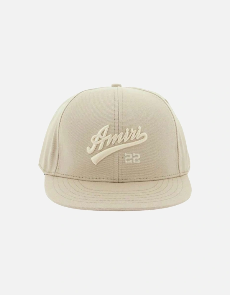 Baseball Design Tan Beige Fitted Hat