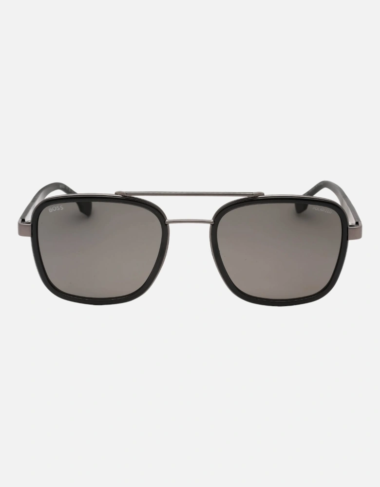 Grey Polarized Lens Dark Ruthenium Grey Sunglasses