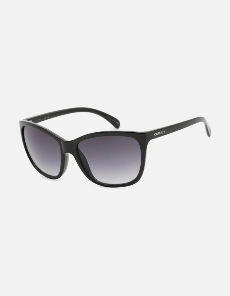 Dark Grey Gradient Lens Black Sunglasses