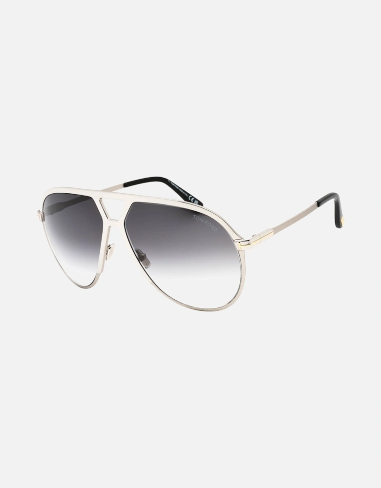 Gradient Smoke Lens Shiny Palladium Silver Sunglasses