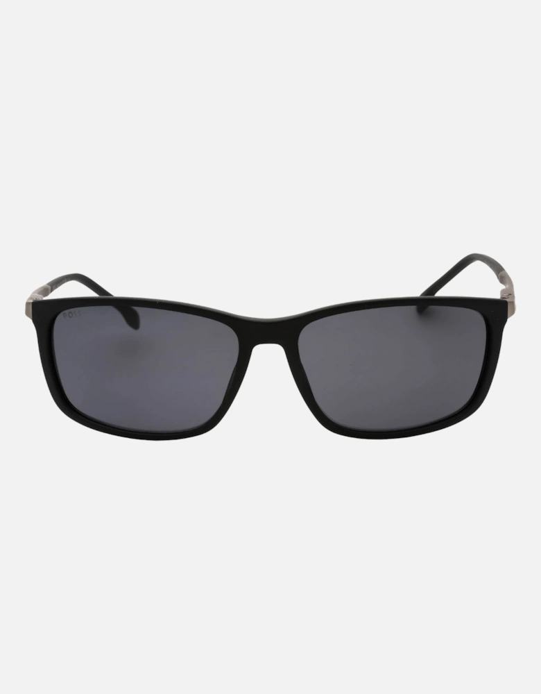 Grey Lens Matte Black Sunglasses