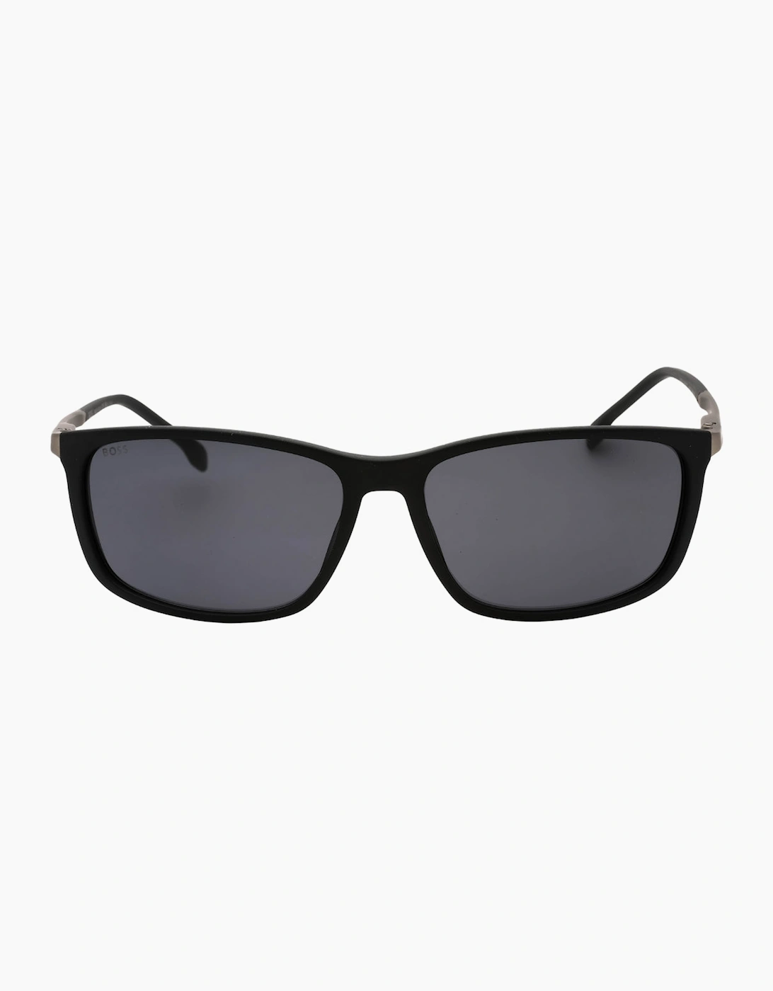 Men's Hugo Boss Grey Lens Matte Black Sunglasses - Size: ONE size