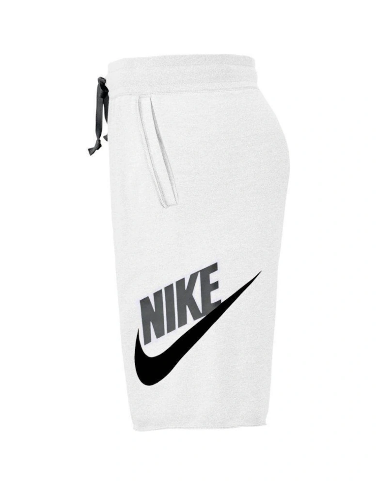 Large Swoosh Logo White Sweat Shorts