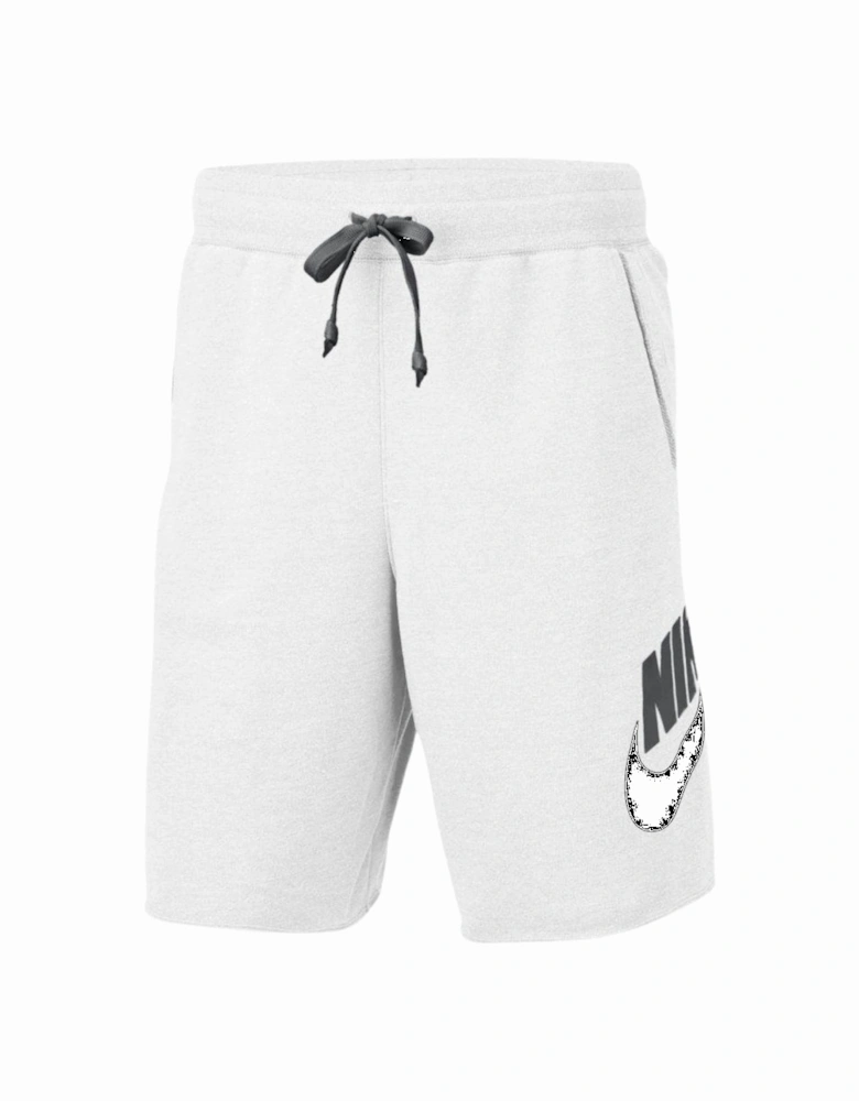 Large Swoosh Logo White Sweat Shorts