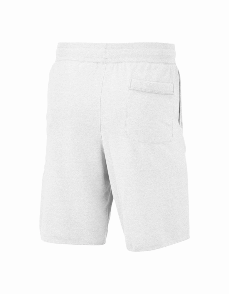 Large Swoosh Logo White Sweat Shorts