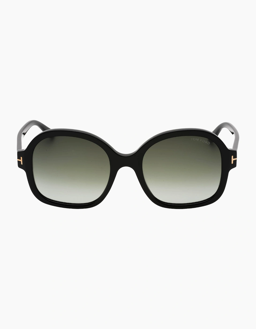 Women's Tom Ford Hanley Smoke Lens Shiny Black Sunglasses - Size: ONE size