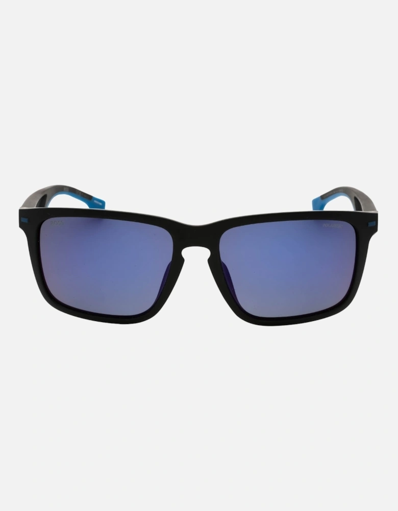 Blue SP Polarized Lens Matte Dark Grey Sunglasses