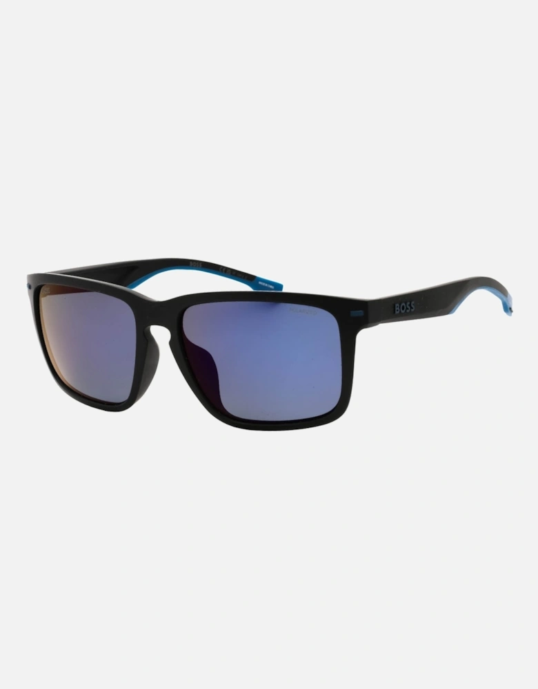 Blue SP Polarized Lens Matte Dark Grey Sunglasses