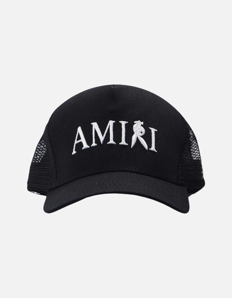 Reverse Bunny Black Trucker Hat