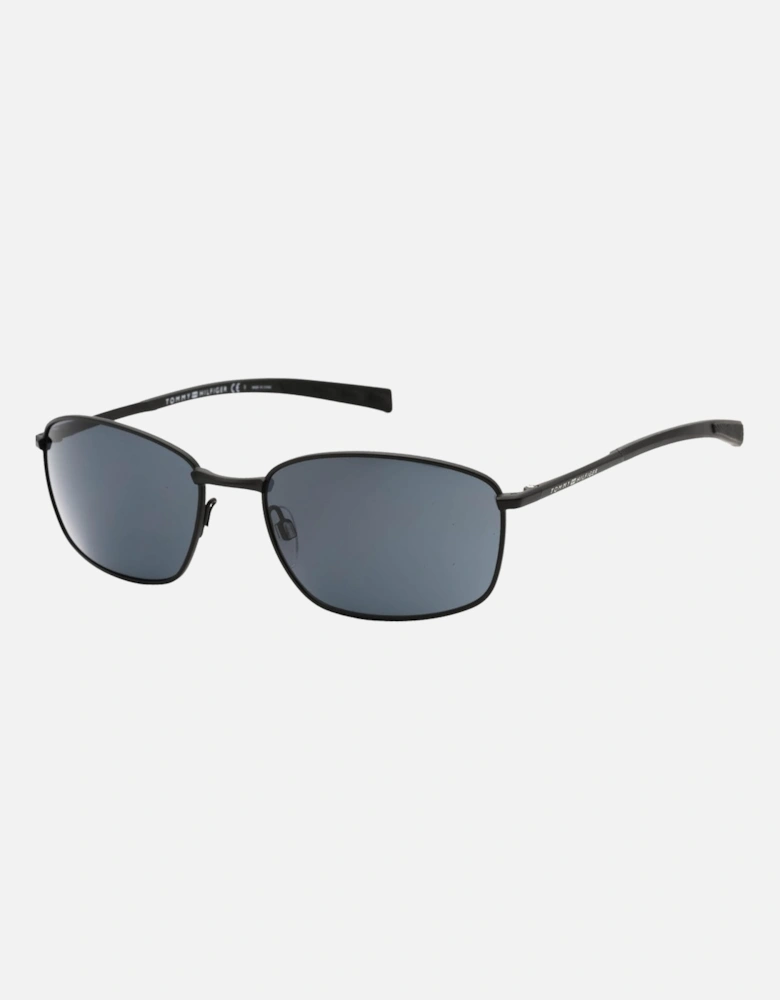 Tommy Hiliger Grey Lens Matte Black Sunglasses