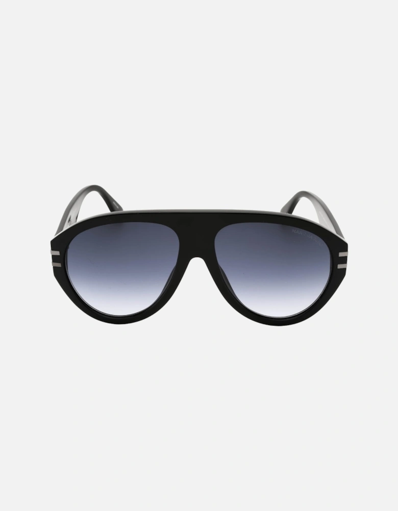 Large Oval Black Sunglasses