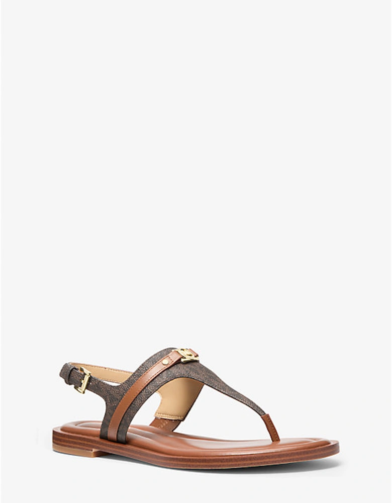 Mandy Signature Logo T-Strap Sandal