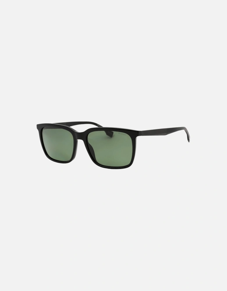 Green Polarized Lens Black Sunglasses